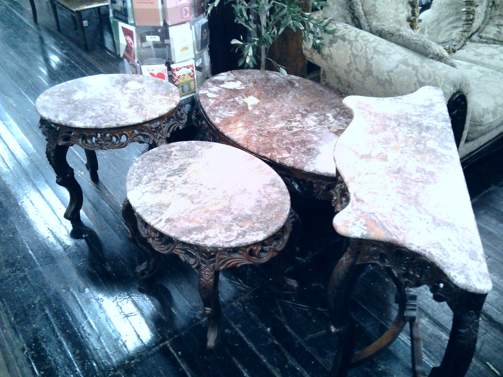 Marble Coffee Table Set of 4